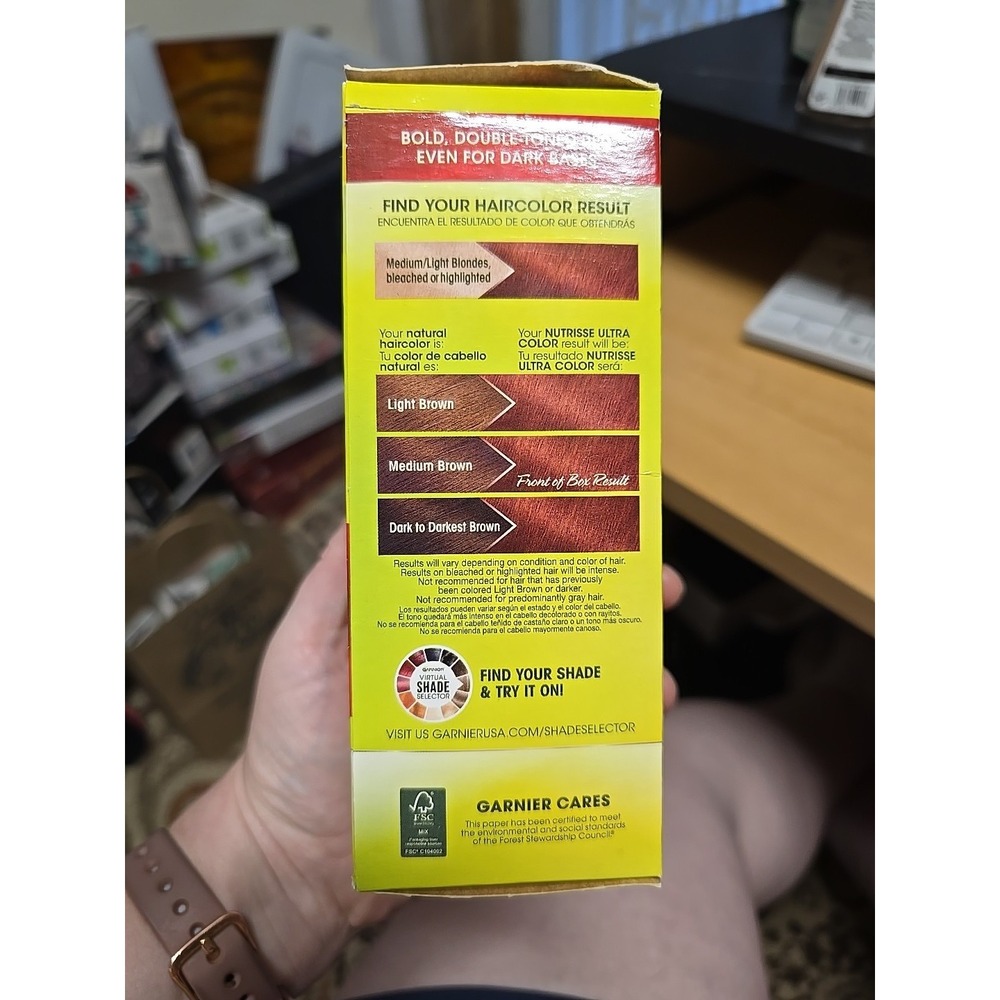 Garnier Nutrisse Ultra Bold Red Nourishing Bold Permanent Hair Color Creme RC1 - Picture 4 of 6